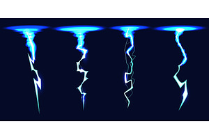 Thunderstorm lightning. Thunderbolt, an Illustration by Vectorbuum