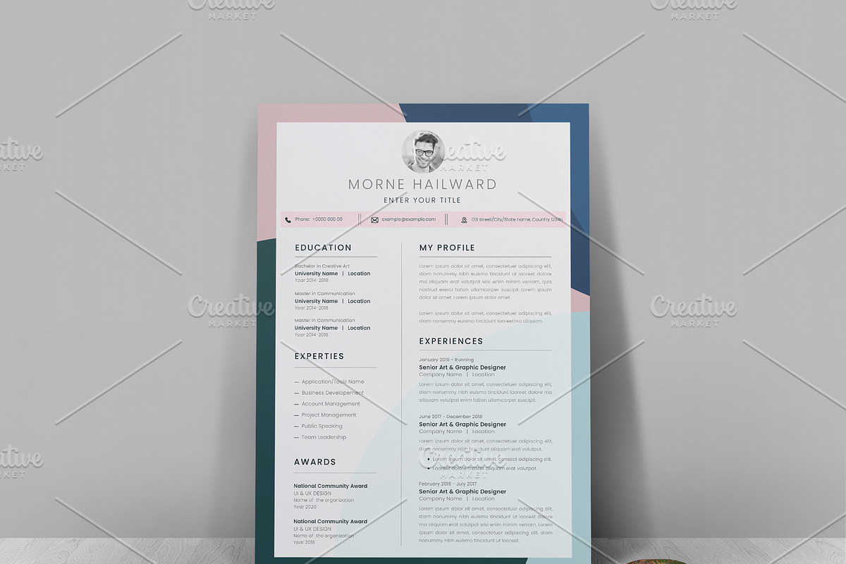 Resume Set, a Resume Template by Cristal Pioneer (Photo 3 of 7)