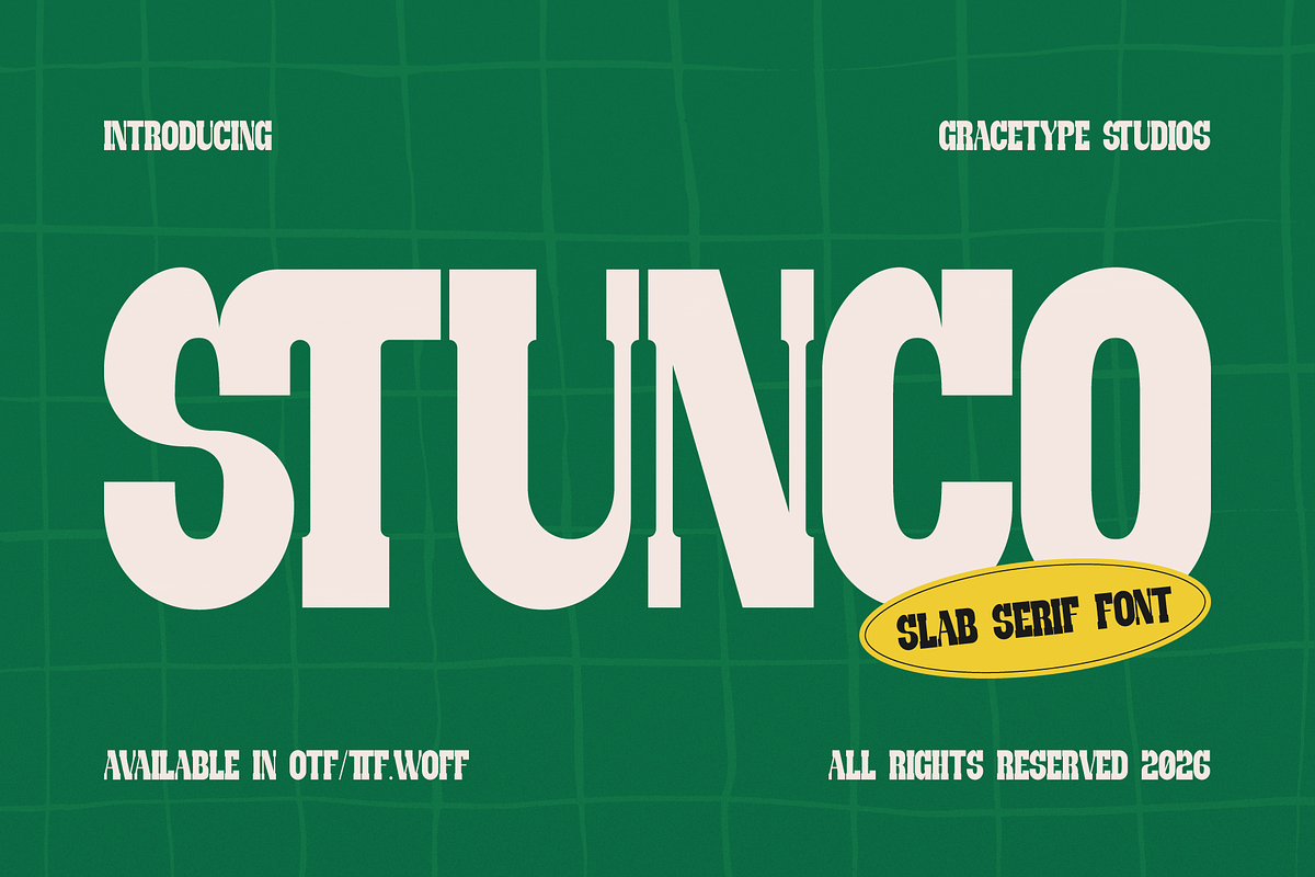 Stunco | Slab Serif Font, a Slab Serif Font by gracetype_studio (Photo 1 of 12)