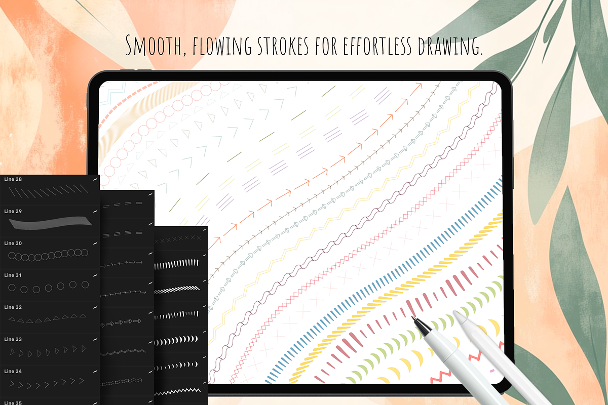 Procreate Boho Line Brushes, a Brushes & More by HopeArtIllustration (Photo 4 of 5)