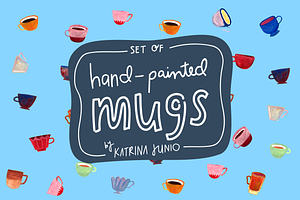 Hand Painted Elements: Coffee Mugs