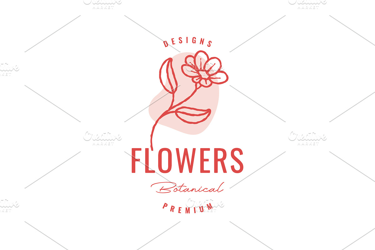 daisy flower plant simple logo, a Branding & Logo Template by devastd