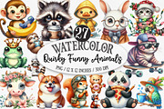 Quirky Funny Animals Sublimation, an Illustration by Designking (Thumbnail 1 of 5)