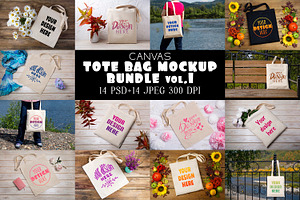 Sale! Tote bag mockup bundle vol.1