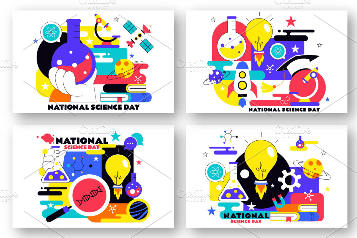 10 National Science Day Illustration, an Object Illustration by denayunebgt (Photo 2 of 4)