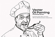 Vector Oil Painting, an Action Add-On by DesignCave (Thumbnail 1 of 5)