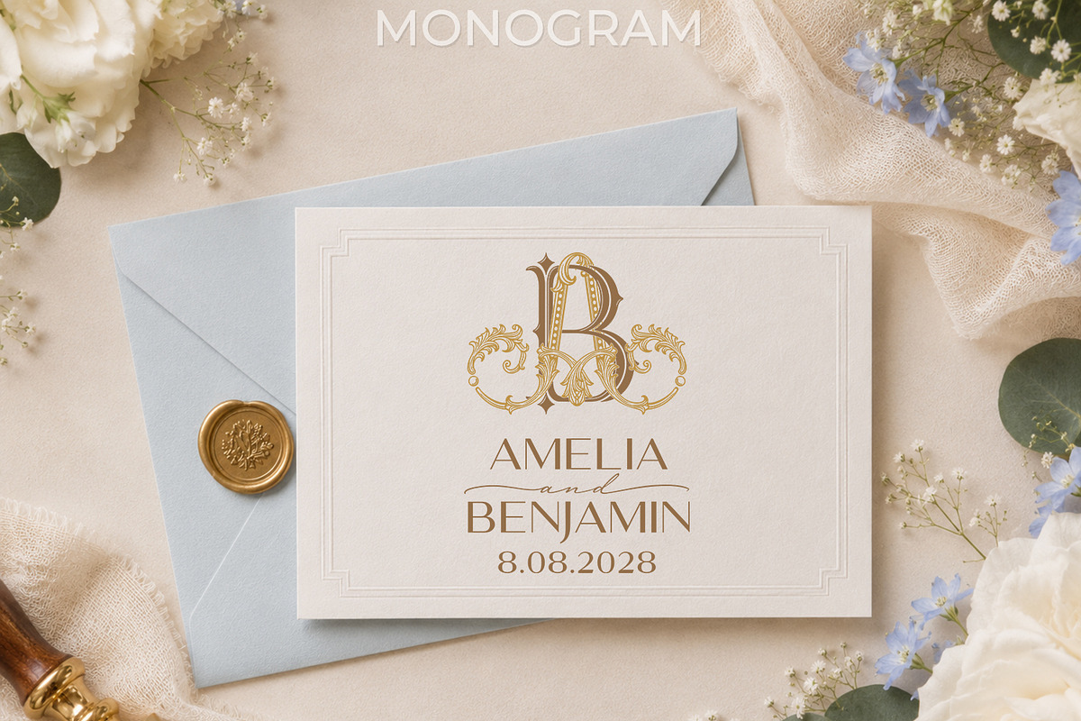 AB BA Wedding Monogram Logo, a Branding & Logo Template by LogoAV (Photo 6 of 7)