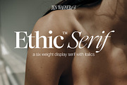 Ethic Serif 6-Weight Classy Family, a Serif Font by Jen Wagner Co (Thumbnail 1 of 16)