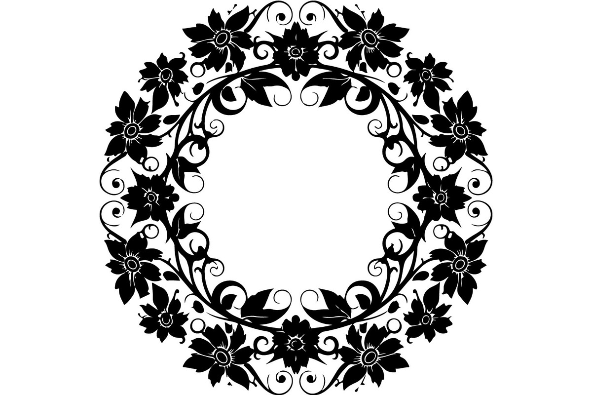 Floral Wreath Frame Bundle, an Object Graphic by Creativeshirt (Photo 16 of 20)