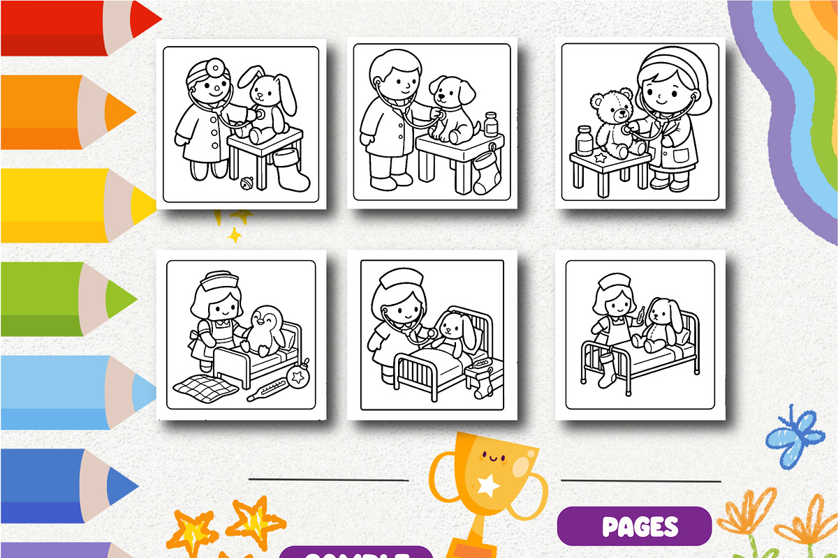 Christmas Toy Hospital Coloring Book, an Education Illustration by Design Zone (Photo 4 of 5)