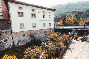 Cabrales courtyard and bridge view, an Architecture Photo by SkyNext