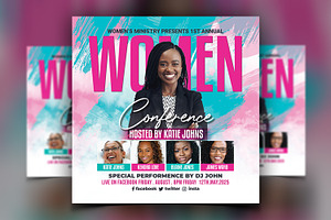 Women Conference Flyer, a Flyer Template by AfzaalGraphics