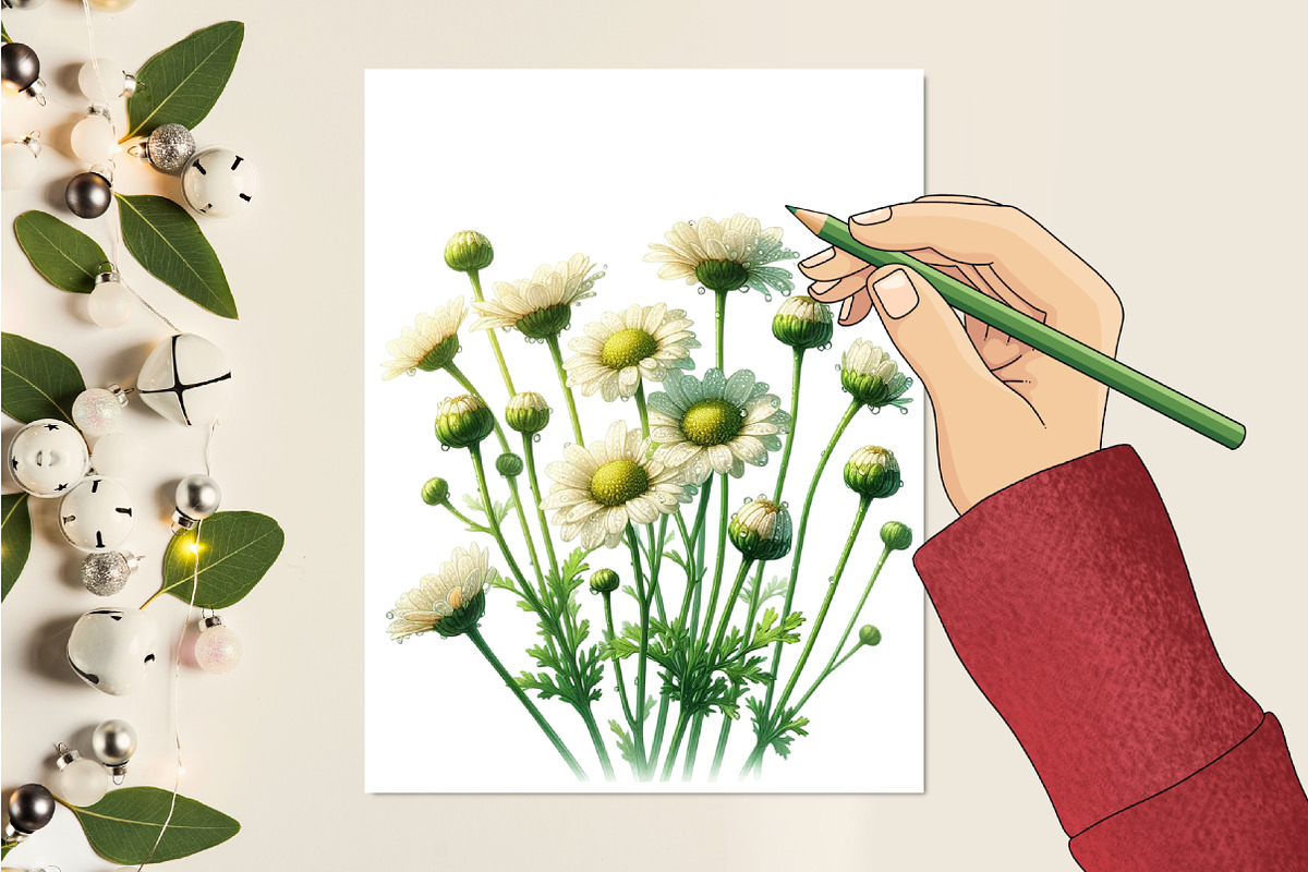 Daisy Flower Watercolor Cliparts, an Illustration by RobertsArt (Photo 7 of 7)