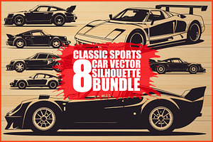 Vintage Car Bundle, an Illustration by Gfx_Store