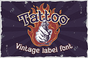 Fire needle -tattoo salon label font, a Symbol Font by Fractal fonts & graphics (Thumbnail 1 of 9)
