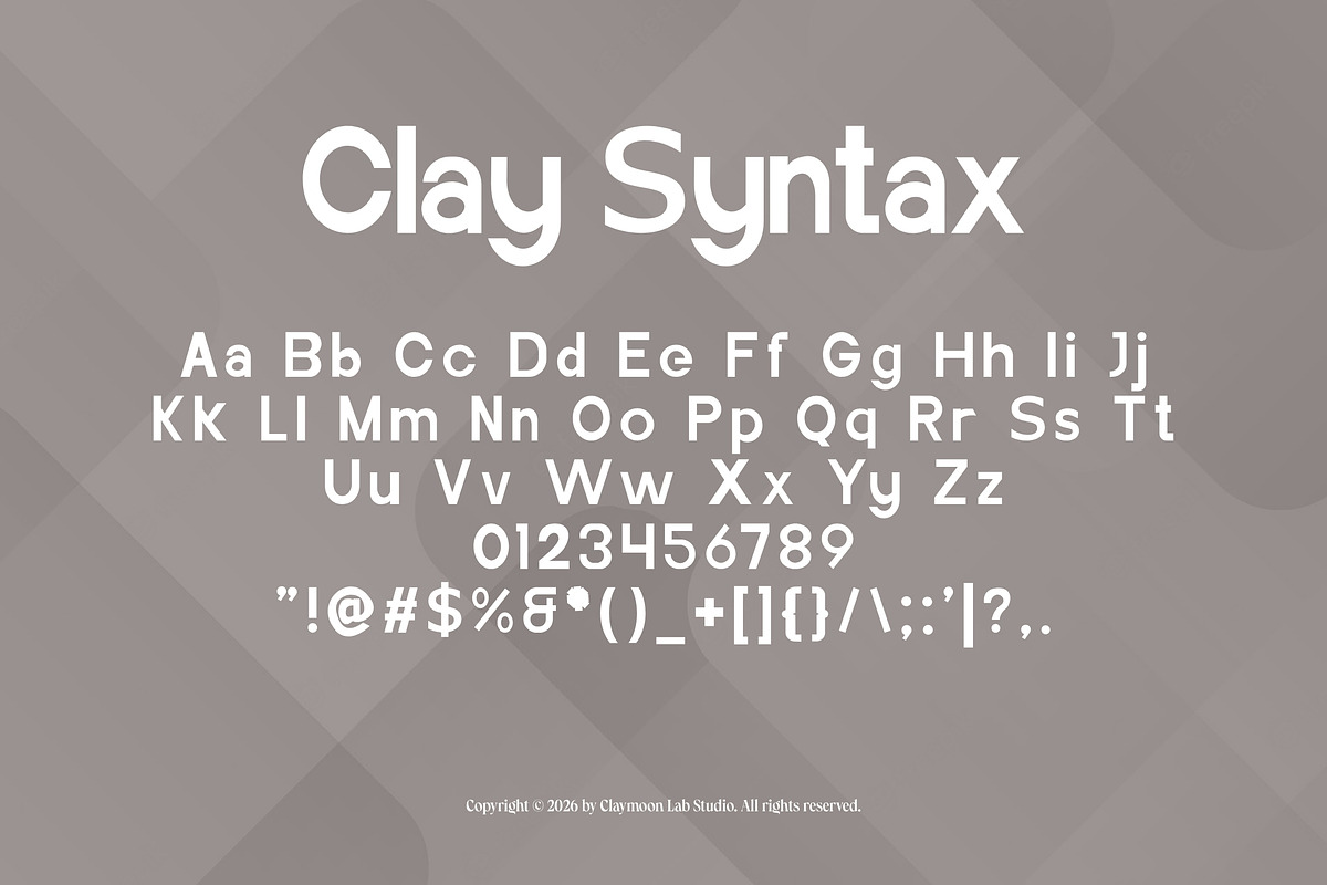 Clay Syntax — Modern Sans Serif Font, a Serif Font by Claymoon Lab (Photo 2 of 7)