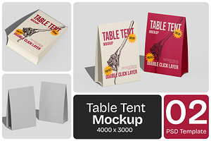 Table Tent Mockup, an Advertising Mockup by Permadi Creative