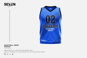 Basketball Tank Jersey Mockup, a Shirt Mockup by Se٧enStudio