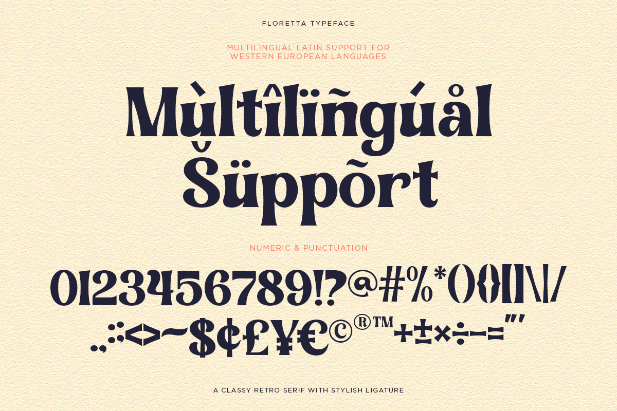 Floretta - Classy Retro Serif Font, a Serif Font by Font Liner (Photo 10 of 10)