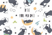 To the Moon and Back, an Animal Illustration by SketchCliparts (Thumbnail 1 of 7)