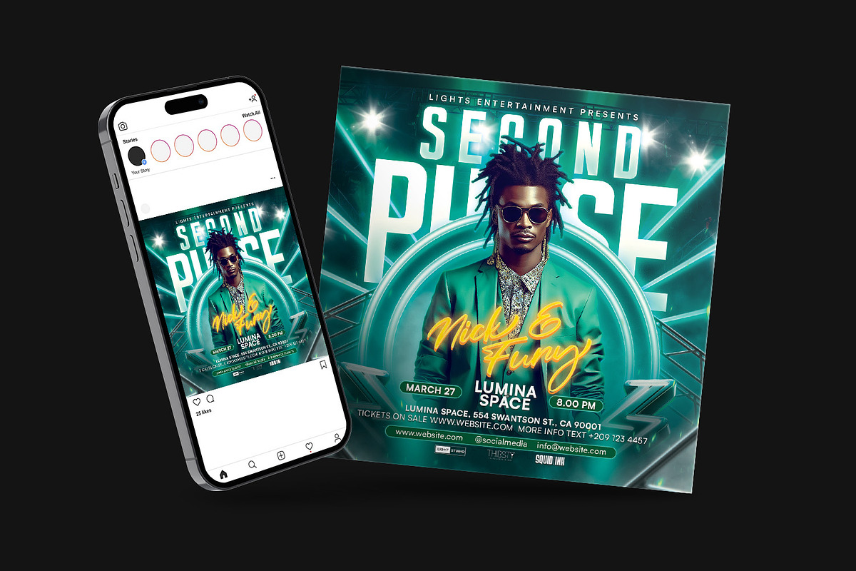 DJ Flyer Template, a Flyer Template by Bornx Design (Photo 4 of 6)