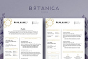 Feminine Resume Template, a Resume Template by Botanica Paperie (Thumbnail 2 of 4)