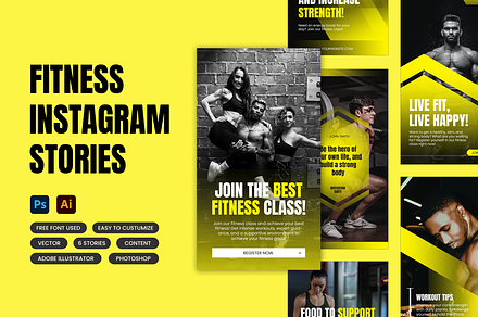 Fitness Instagram Stories Template