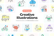 Creative Illustrations Bundle, a Decorative Illustration by Brickclay (Thumbnail 1 of 19)