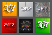 2017 Happy New Year Greeting Cars, a Background Graphic by GalaStudio (Thumbnail 3 of 10)