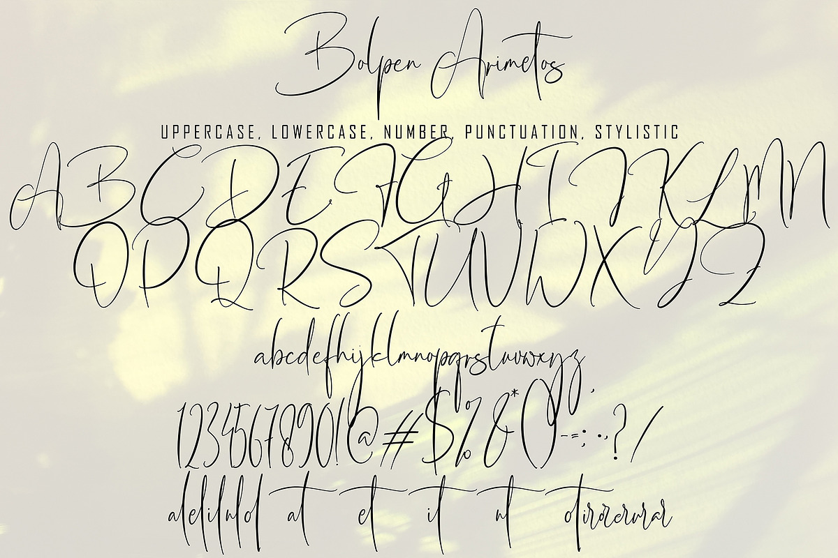 Bolpen Amiretos, a Script Font by pineungtype (Photo 9 of 9)