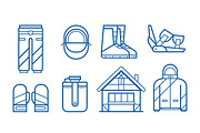 Snowboard and Ski Equipment Icons, an Outline Icon by Alex Krugli (Thumbnail 4 of 5)