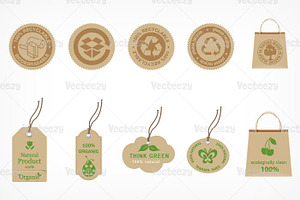 Recycle & Organic Vector Badges