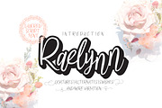 Raelynn Regular | script layer, a Handwritten Font by Barkah (Thumbnail 1 of 7)