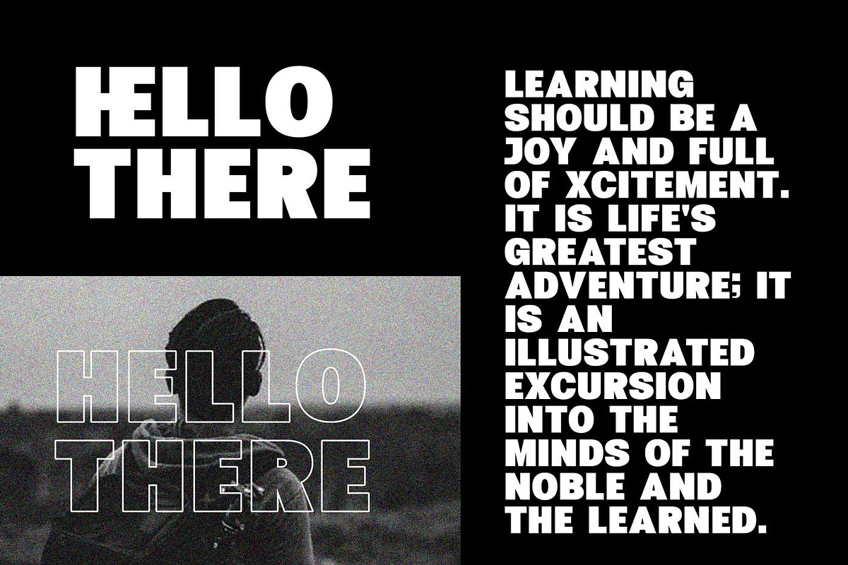 Hexos - Bold and Strong Font, a Sans Serif Font by RantautypeStudio (Photo 2 of 11)