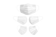 White medical mask. Vector image, a Mask Mockup by Kseniia_designer's shop (Thumbnail 2 of 3)
