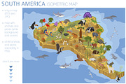 South America isometric map, an Animal Illustration by pet design shop (Thumbnail 1 of 5)
