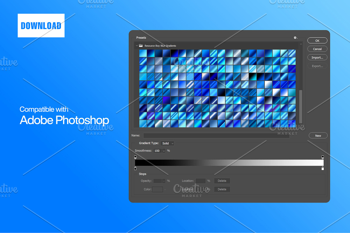 200 Blue Gradients download, a Texture Graphic by PremiumMockup (Photo 2 of 2)