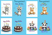 Happy birthday card bundle, an Illustration by Designworld (Thumbnail 3 of 5)