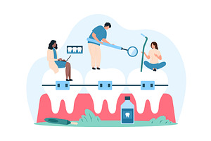 Dental braces orthodontic treatment, an Object Illustration by Flashvector