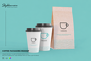Paper Coffee Bags Mockup, a Packaging Mockup by skybluecreative (Thumbnail 1 of 2)