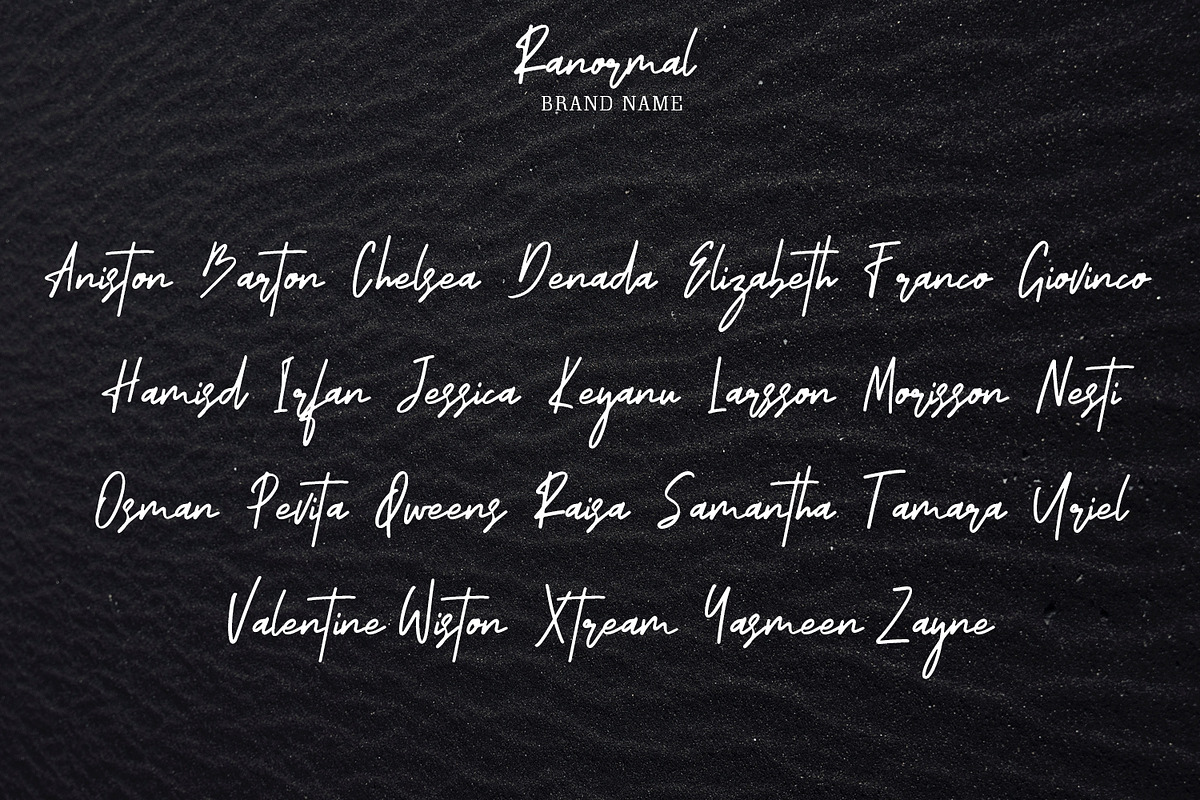 Ranormal Typeface Signature preview 6