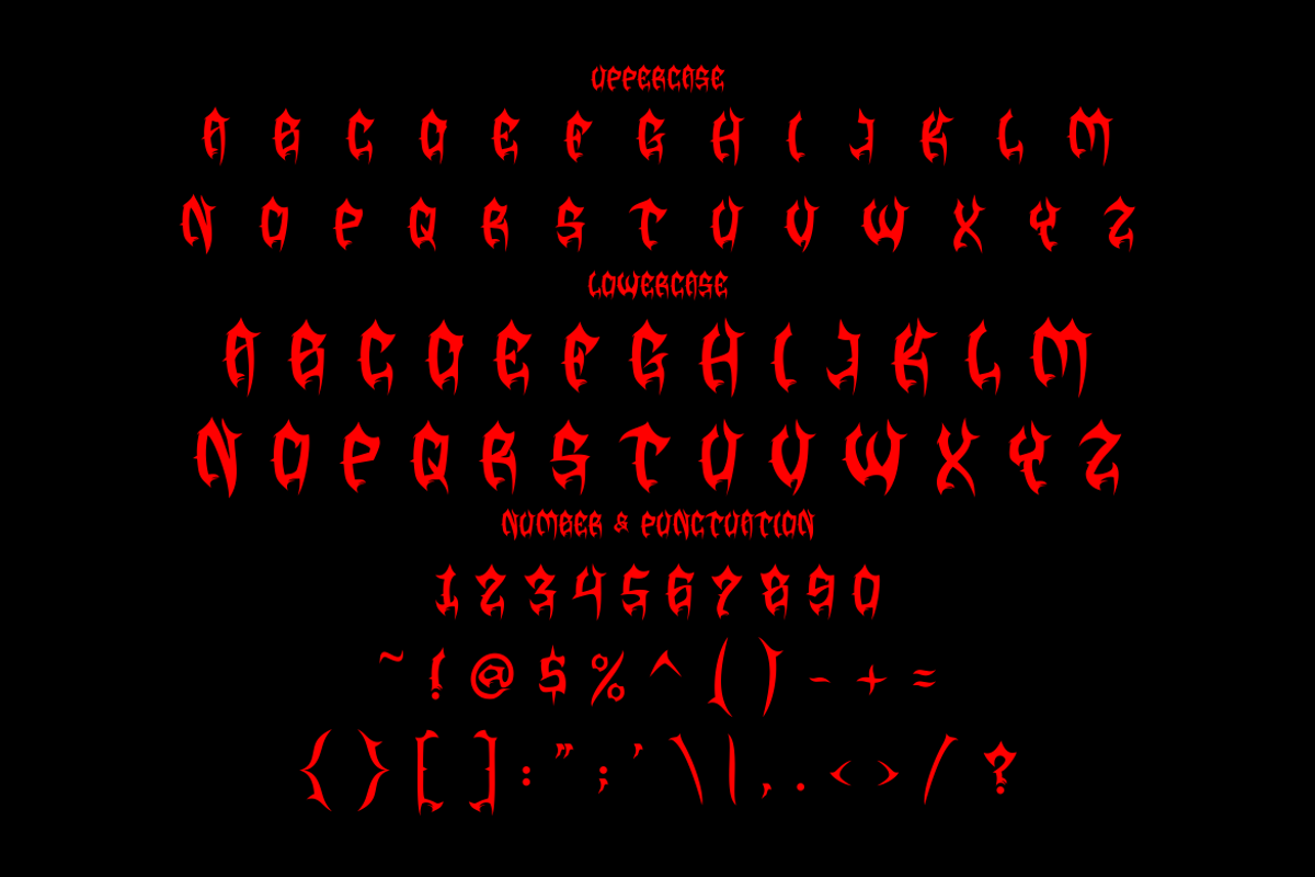 Rusty Gore - Metal Font, a Font by PutraCetol Studio (Photo 4 of 5)