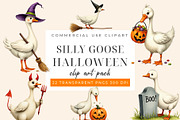 Silly Goose Halloween Clipart PNG, an Object Graphic by Printable Pretty Studio (Thumbnail 1 of 5)