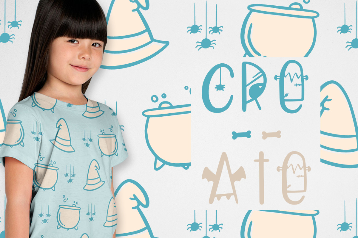 Dark font + patterns, brushes, MORE! preview 5