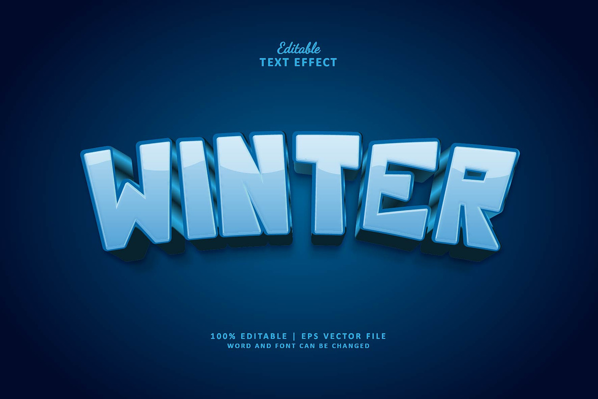 Text Effect Winter, a Layer Style Add-On by Navy Graphic (Photo 1 of 2)