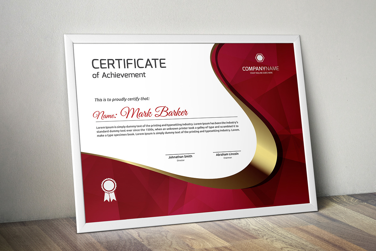 Certificate Word | PSD | AI, a Stationery Template by Curve Design (Photo 2 of 3)