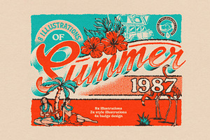 Summer 1987 Hand Drawn Illustration