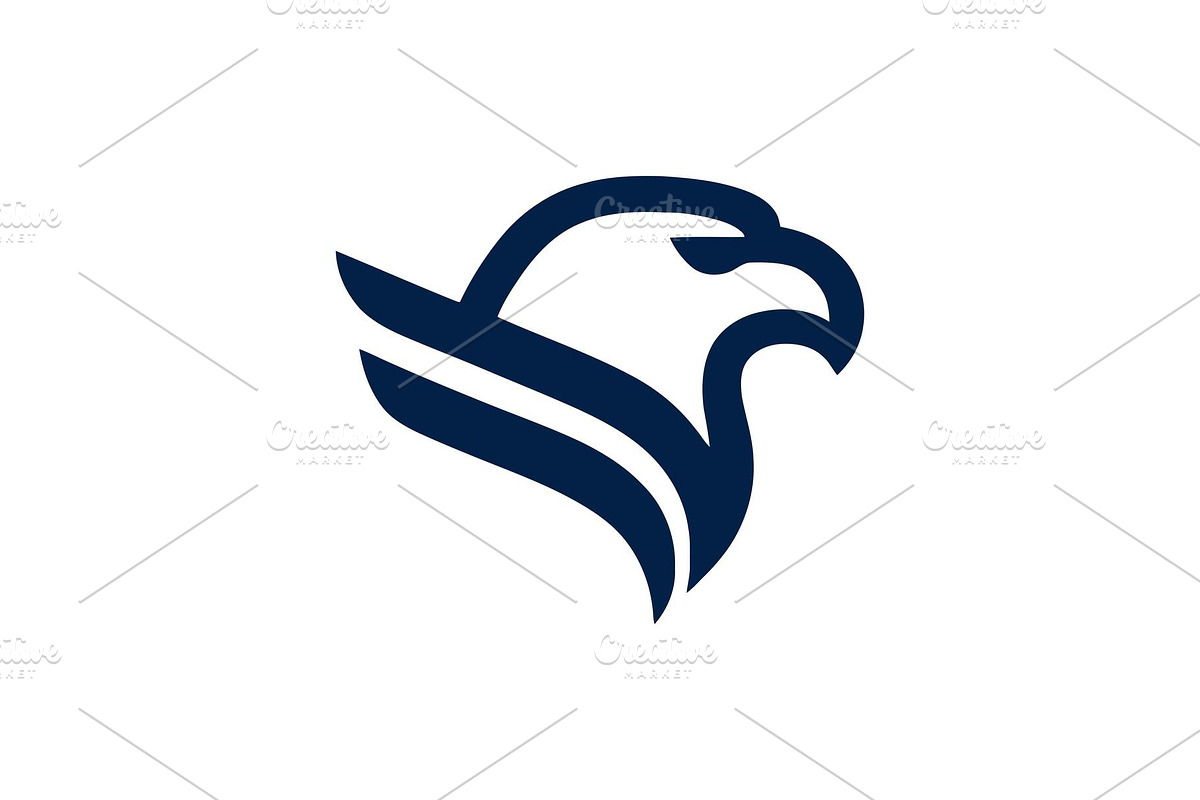 Bold eagle head vector design
