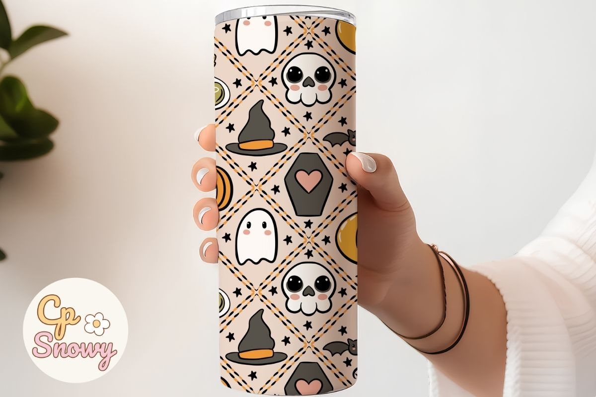 Cute Spooky Vibes Seamless Pattern, a Pattern Graphic by CpSnowy (Photo 3 of 5)