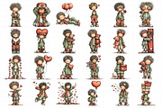 Quirky Valentine Boy PNG Set, an Illustration by Daily.Designs (Thumbnail 5 of 5)
